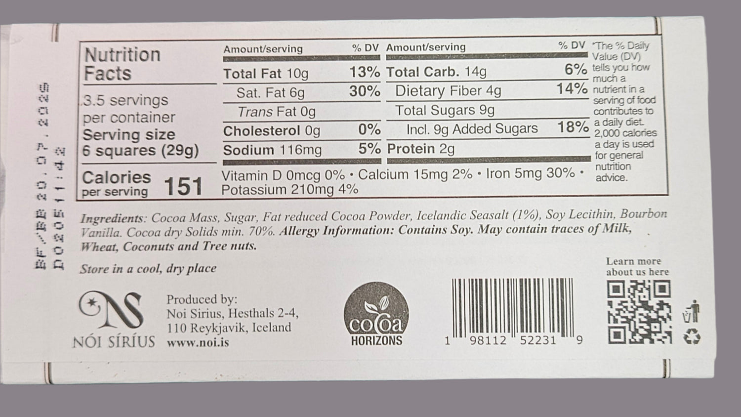 Icelandic Chocolate Bar