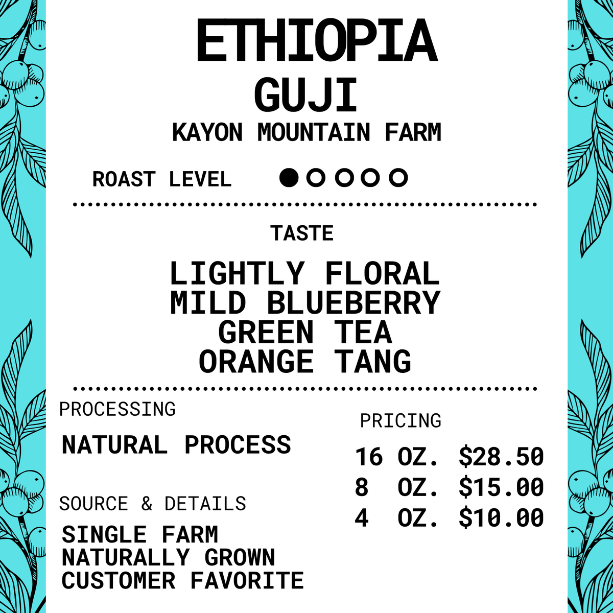 Ethiopia Guji - Shakiso - Kayon Mountain Roasted Coffee