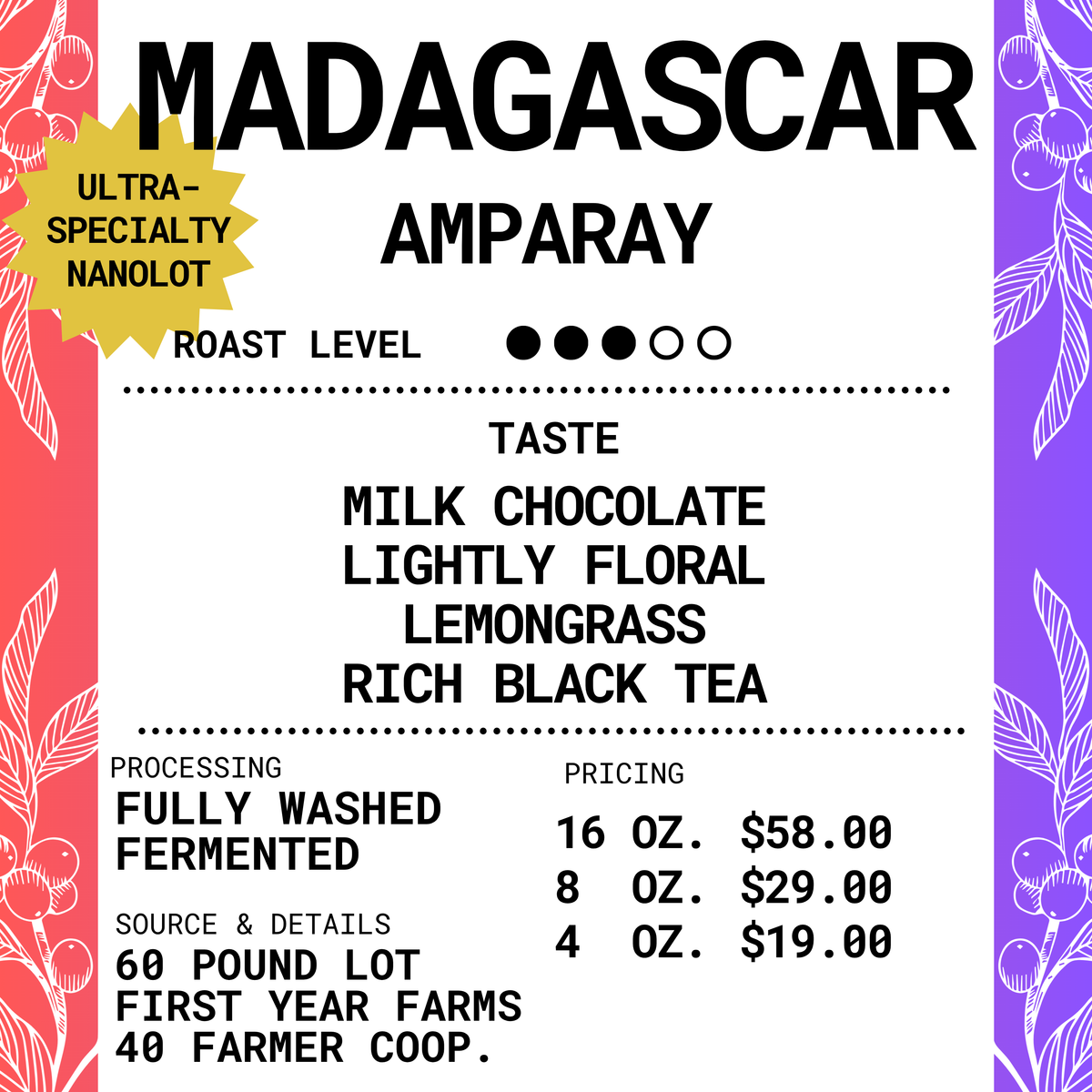 Madagascar Amparay Nanolot - Single Origin - Medium Roasted Coffee