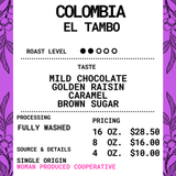 Colombia Specialty Coffee – El Tambo Women's Cooperative | Light Medium Roast | Double Fermented