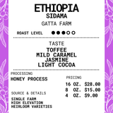 Ethiopia Sidama - Gatta Farm - Honey Process