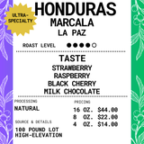 Honduras Marcala Natural Coffee – La Paz – Medium/Dark Roast