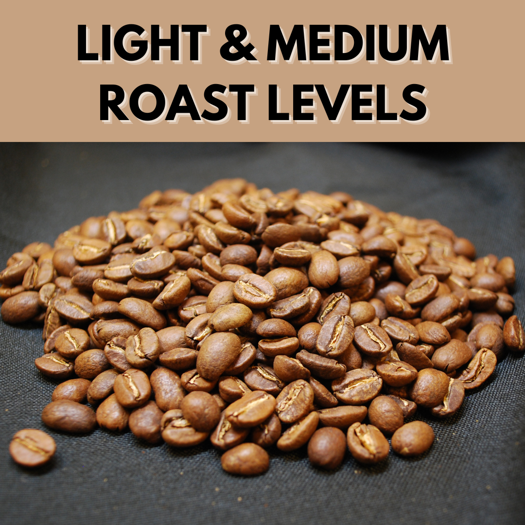 Light roast coffee samples