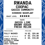 Rwanda Coopac - Kirorero Washplant - Gisiza Community Microlot Roasted Coffee