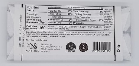 70% Chocolate Ingredients