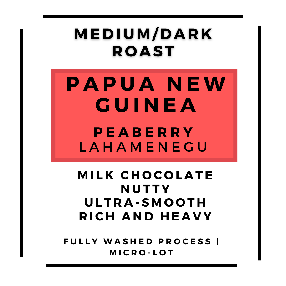 Papua New Guinea - Peaberry Lahamenegu